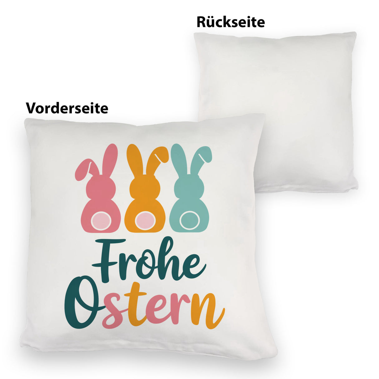 Frohe Ostern Hasen Kissen für Osterdeko