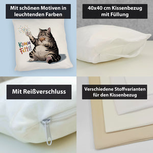 Pummelige Katze Kissen - Komm Fetti