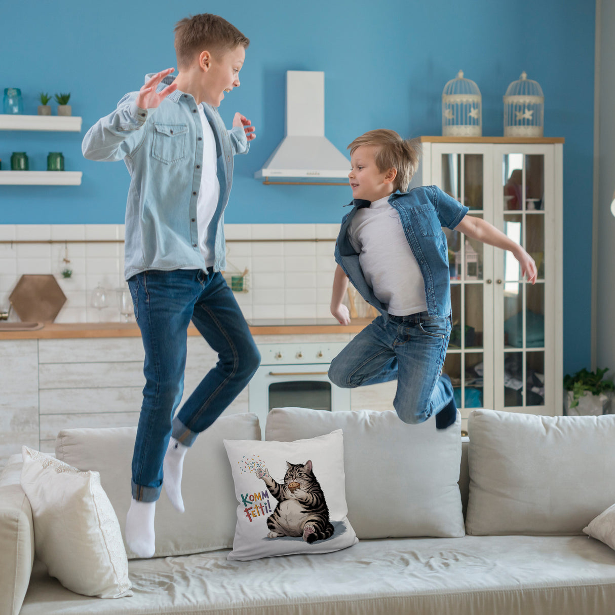 Pummelige Katze Kissen - Komm Fetti