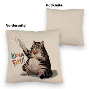 Pummelige Katze Kissen - Komm Fetti