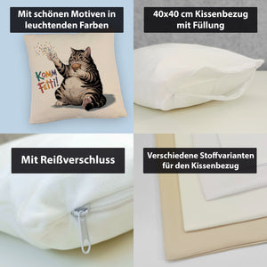 Pummelige Katze Kissen - Komm Fetti
