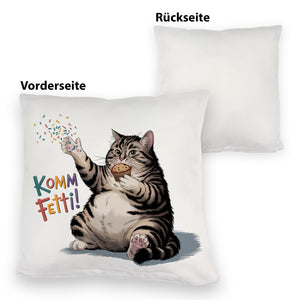 Pummelige Katze Kissen - Komm Fetti