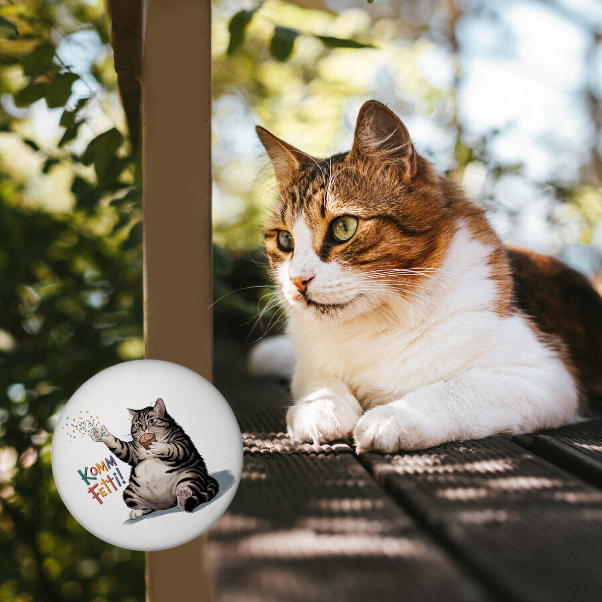 Pummelige Katze Magnet - Komm Fetti