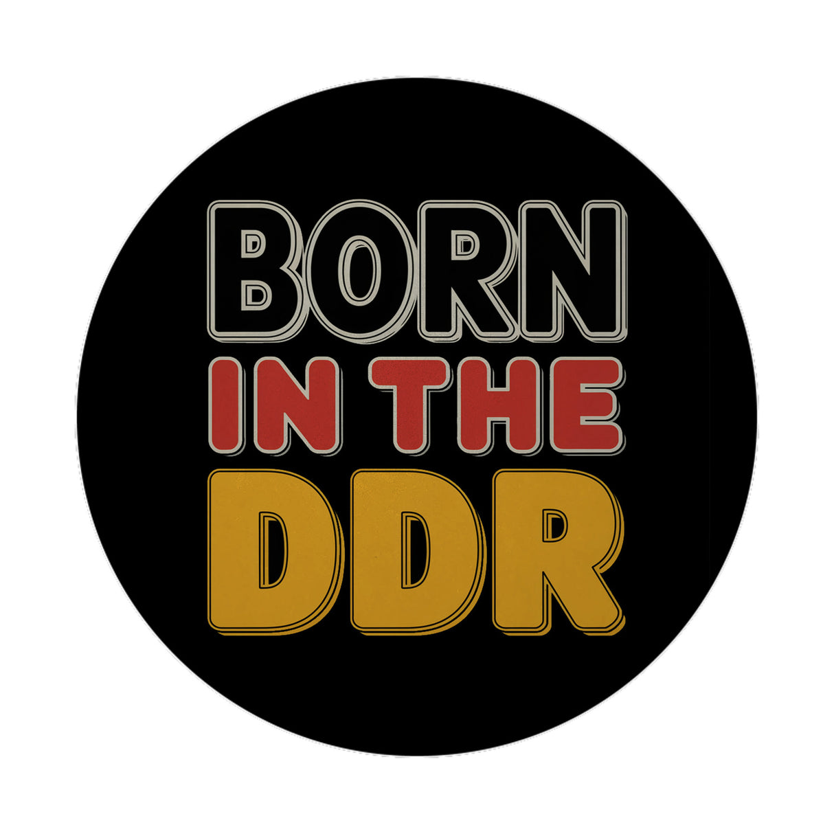 BORN in the DDR Retro Magnet Ostdeutsche Identität