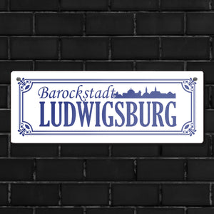 Barockstadt Ludwigsburg Metallschild - Straßenschild