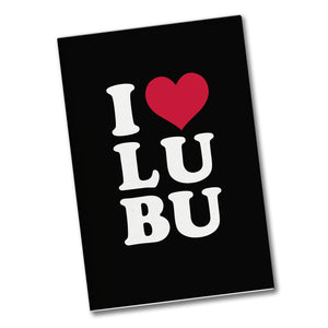 Ludwigsburg Souvenir Magnet in schwarz mit Text I love LUBU