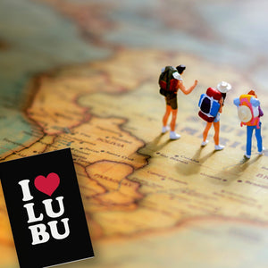 Ludwigsburg Souvenir Magnet in schwarz mit Text I love LUBU