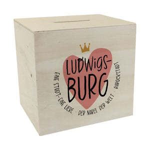 Ludwigsburg Spardose mit Herz und Text