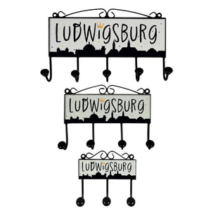 Ludwigsburg Skyline Kleiderhaken Leiste mit 3 Haken