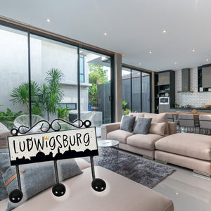 Ludwigsburg Skyline Kleiderhaken Leiste mit 3 Haken