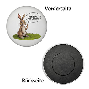 Kein Bock auf Ostern Magnet mit Mittelfinger-Hase