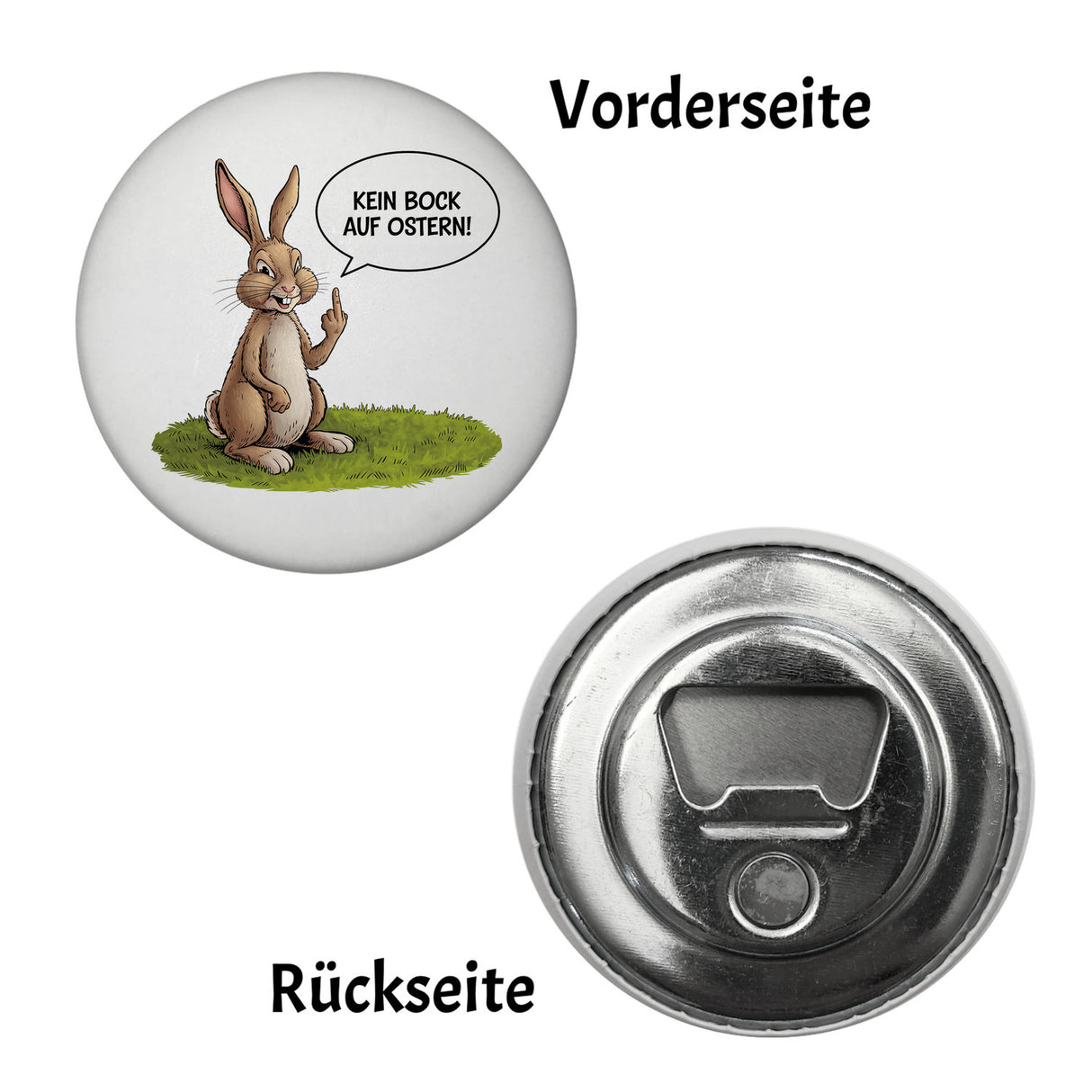 Kein Bock auf Ostern Magnet mit Mittelfinger-Hase