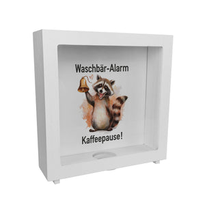 Waschbär mit Glocke - Kaffeepause Spardose