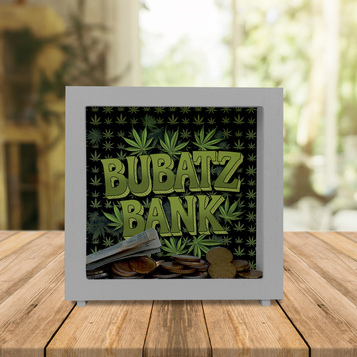 Bubatz Bank Spardose für Kiffer