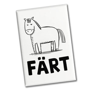 Färt Souvenir Magnet mit Pferdeskizze