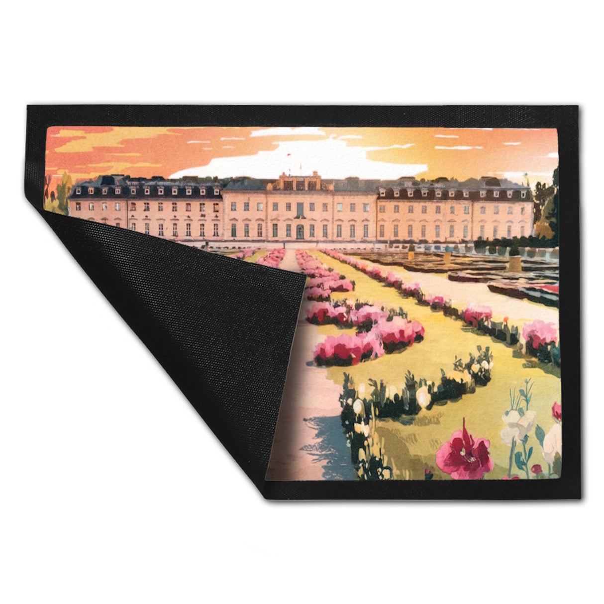 Schloss Ludwigsburg Fussmatte mit Sonnenuntergang