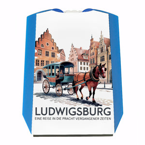 Ludwigsburg Reise Parkscheibe Pferdekutsche auf Kopfsteinpflaster