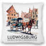 Ludwigsburg Reise Kissen Pferdekutsche auf Kopfsteinpflaster