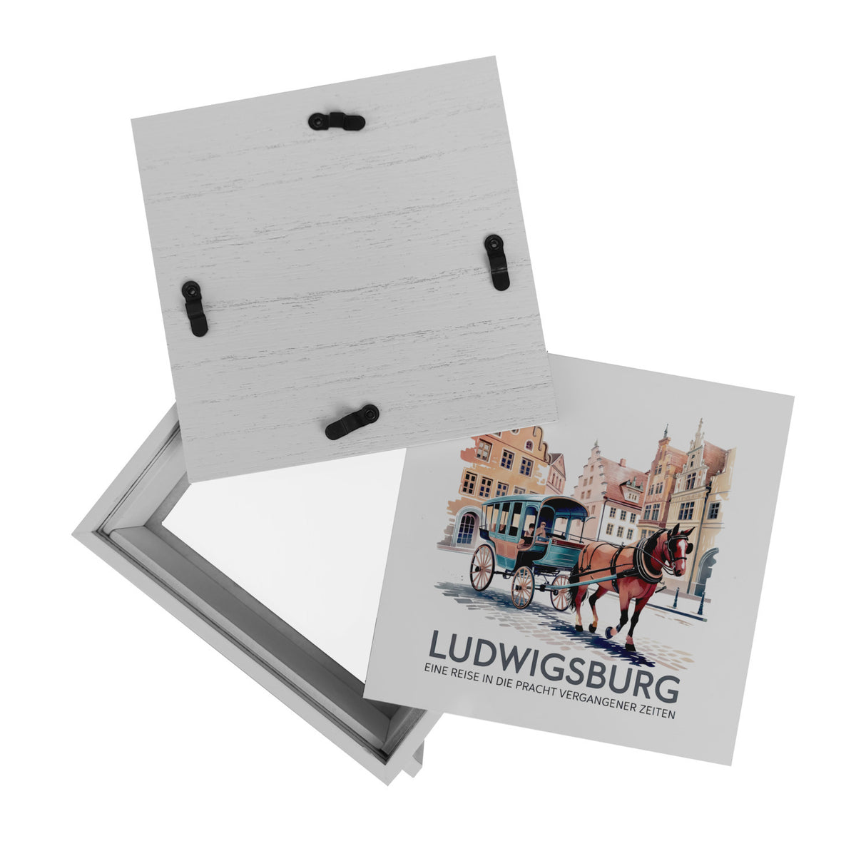 Ludwigsburg Reise Spardose Pferdekutsche auf Kopfsteinpflaster
