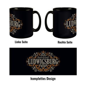 Ludwigsburg Barock Ornament Tasse - braun