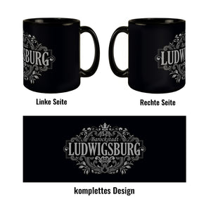Ludwigsburg Barock Ornament Tasse - grau