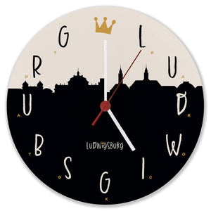 Ludwigsburg Skyline Wanduhr - Ludwigsburg