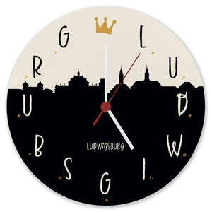 Ludwigsburg Skyline Wanduhr - Ludwigsburg