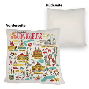 Ludwigsburg Wimmelbild Kissen