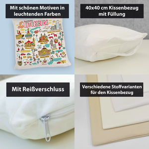 Ludwigsburg Wimmelbild Kissen