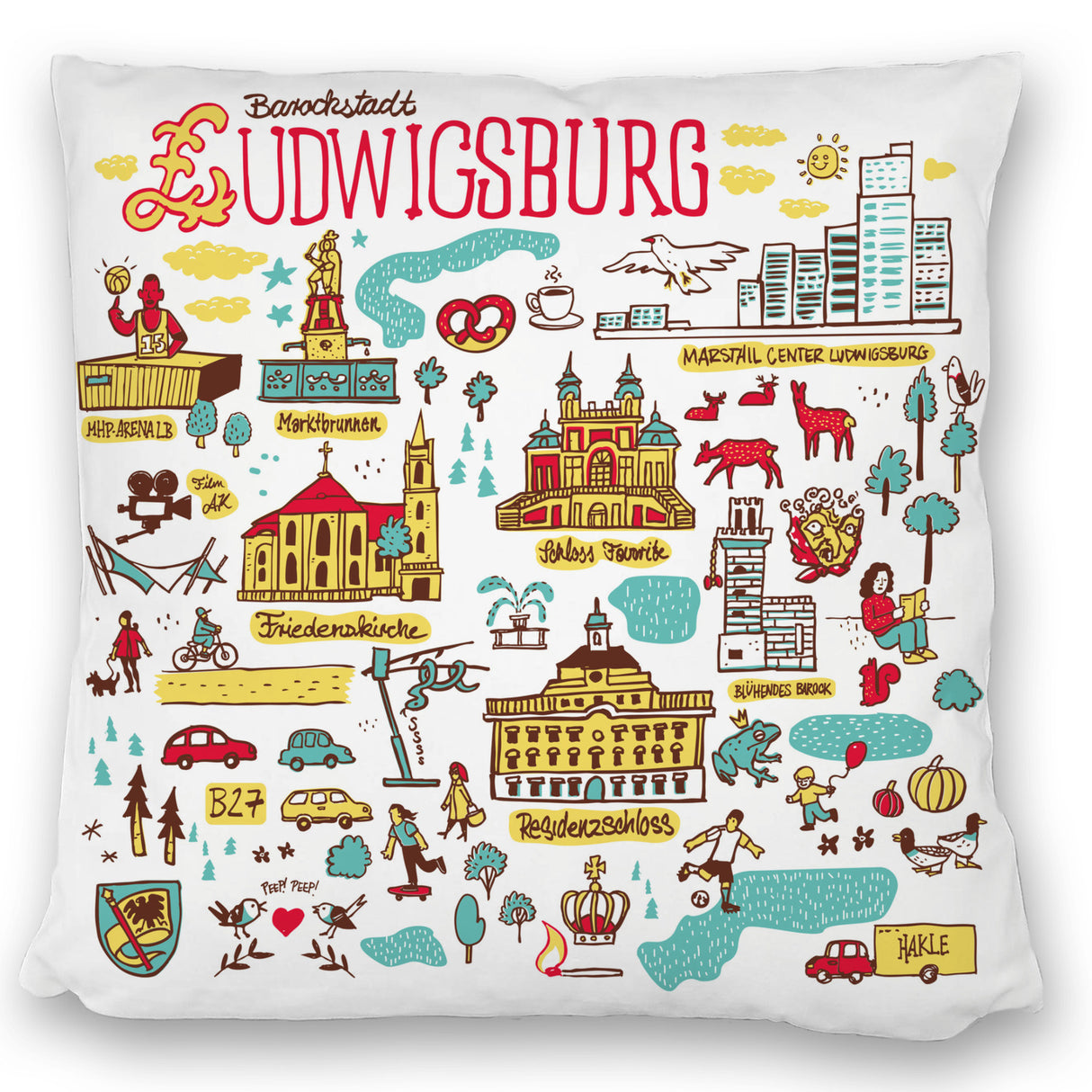 Ludwigsburg Wimmelbild Kissen