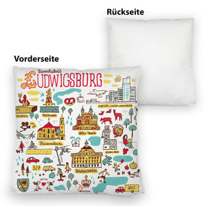 Ludwigsburg Wimmelbild Kissen