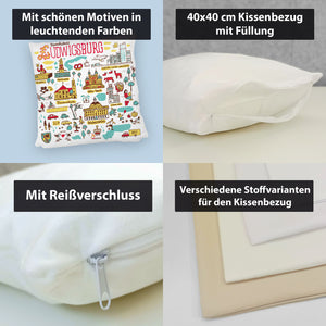 Ludwigsburg Wimmelbild Kissen