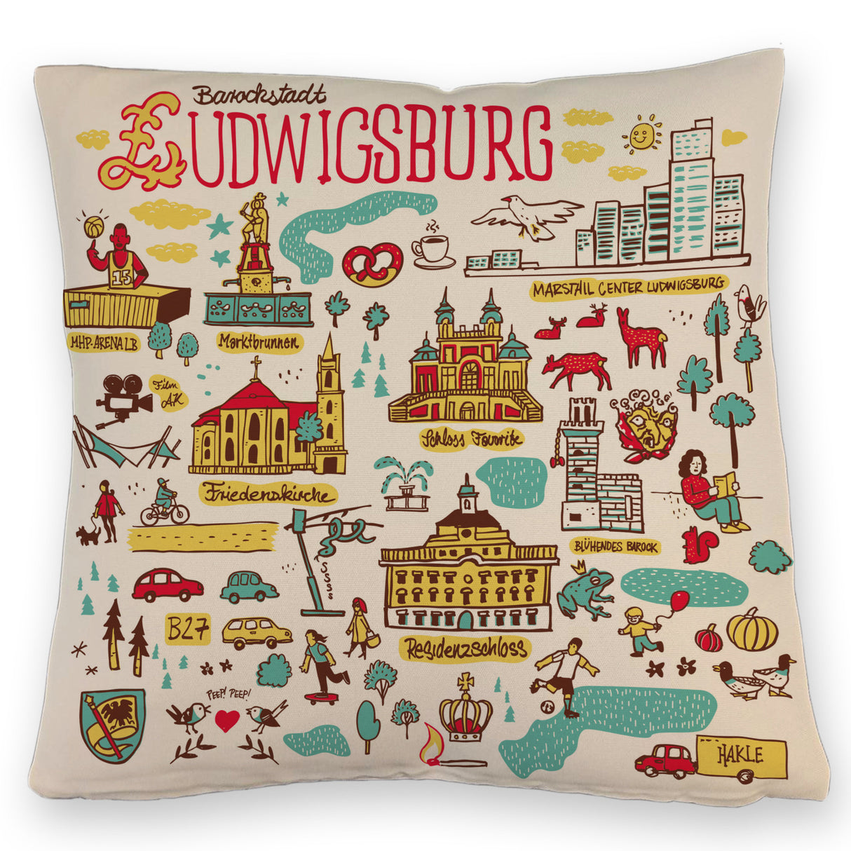 Ludwigsburg Wimmelbild Kissen
