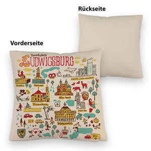 Ludwigsburg Wimmelbild Kissen