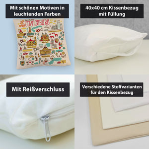 Ludwigsburg Wimmelbild Kissen