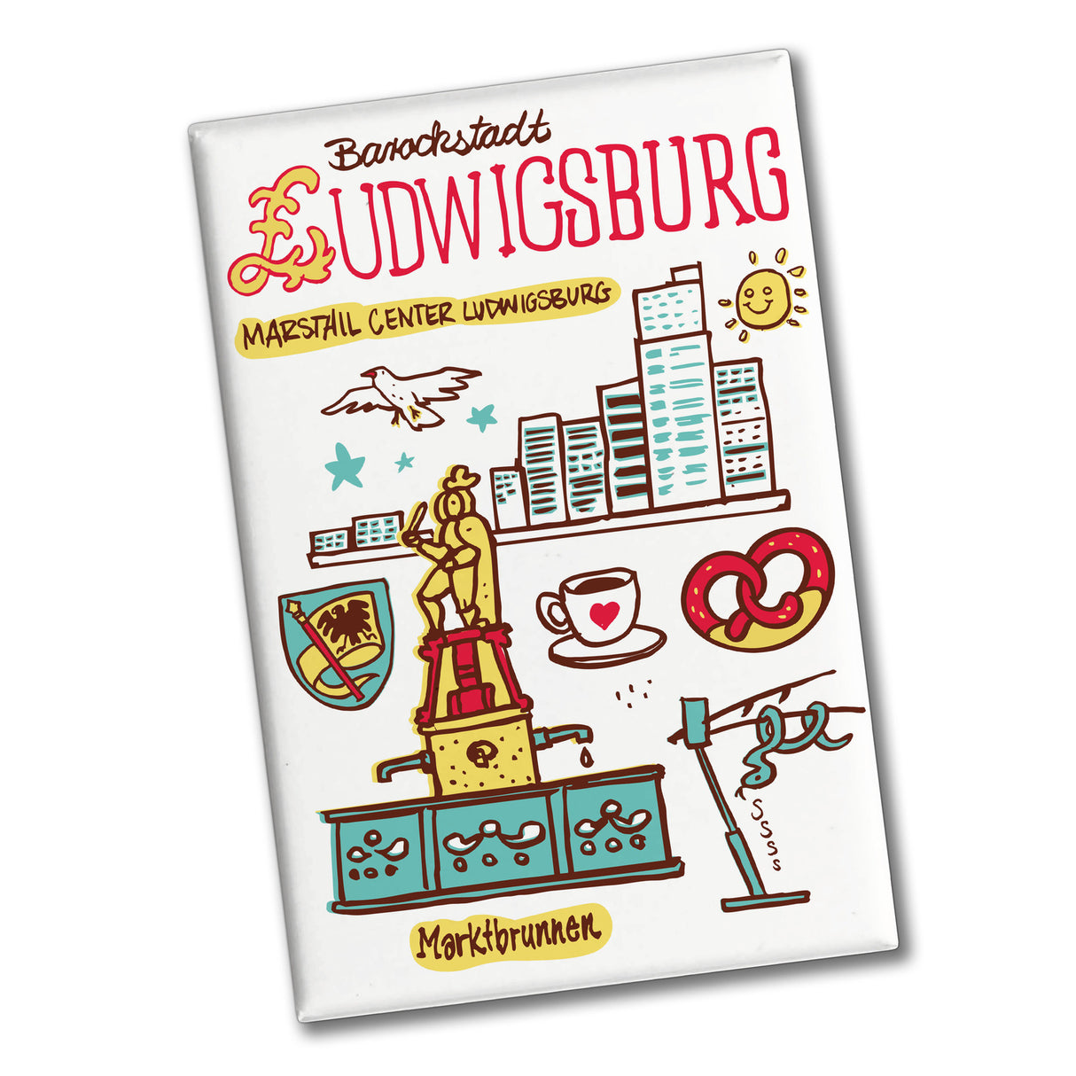 Ludwigsburg Wimmelbild Souvenir Magnet