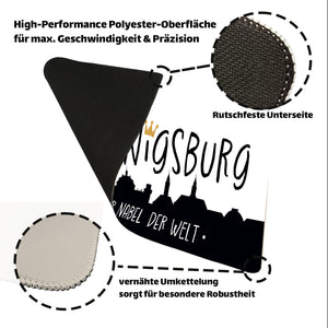 Ludwigsburg Skyline Schreibtischunterlage 69x31cm XXL Mauspad - Nabel der Welt