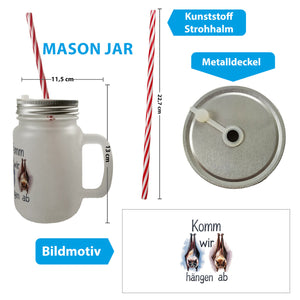 Fledermäuse - Komm, wir hängen ab Trinkglas mit Bambusdeckel