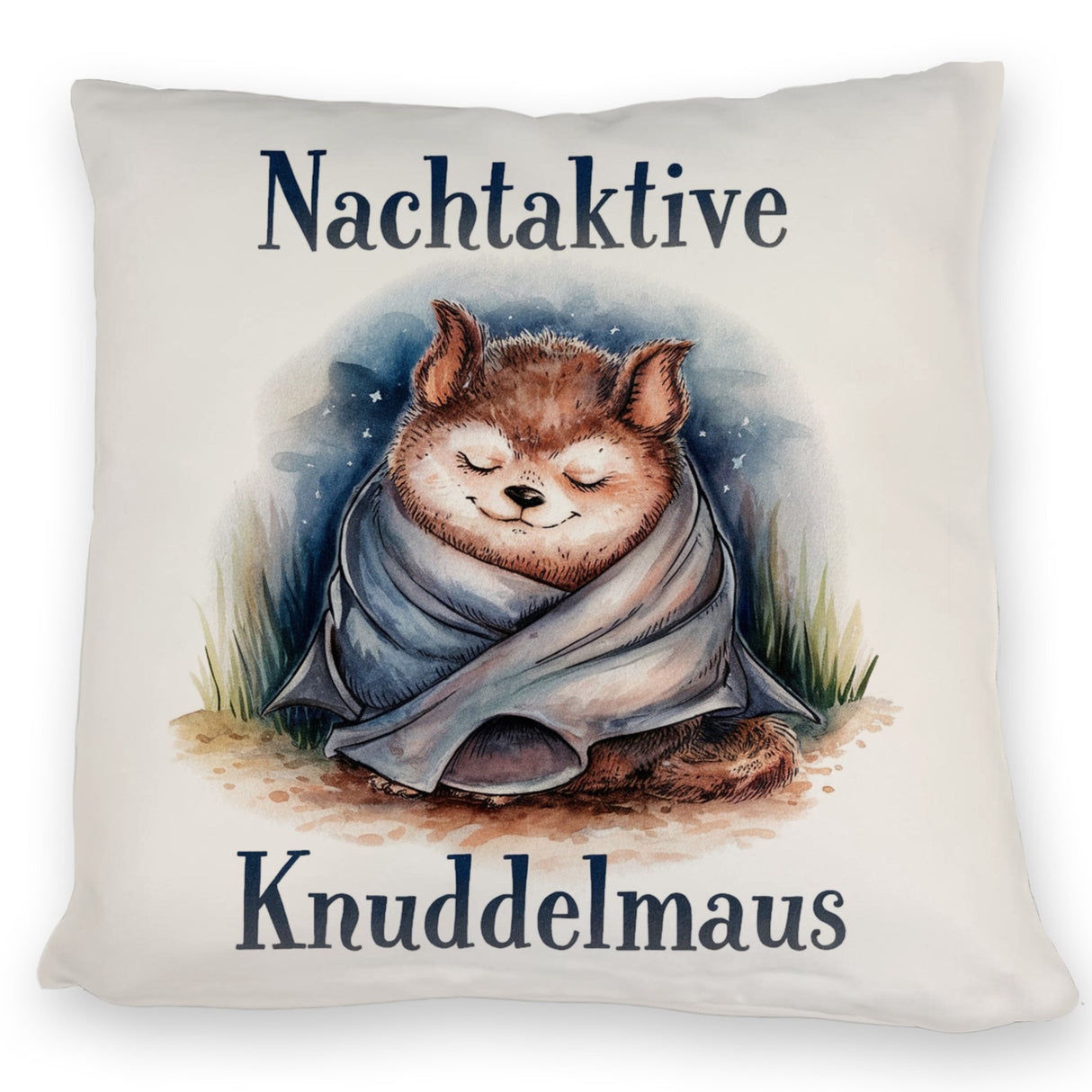 Nachtaktive Knuddelmaus Kissen Kuschelige Fledermaus