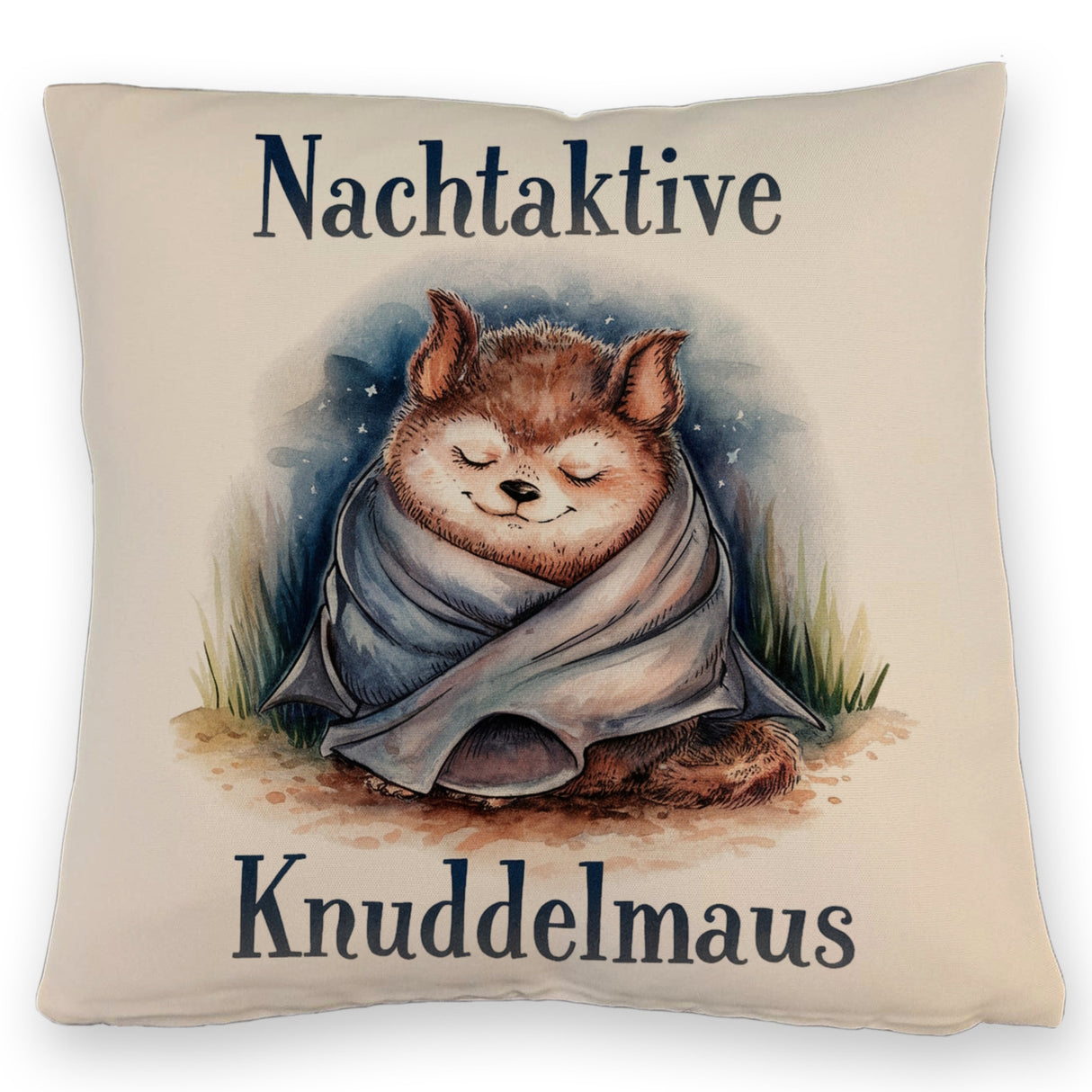 Nachtaktive Knuddelmaus Kissen Kuschelige Fledermaus