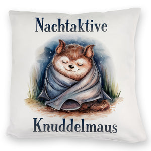 Nachtaktive Knuddelmaus Kissen Kuschelige Fledermaus