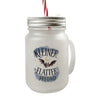 Kleiner Flatterfreund Fledermaus Trinkglas mit Bambusdeckel