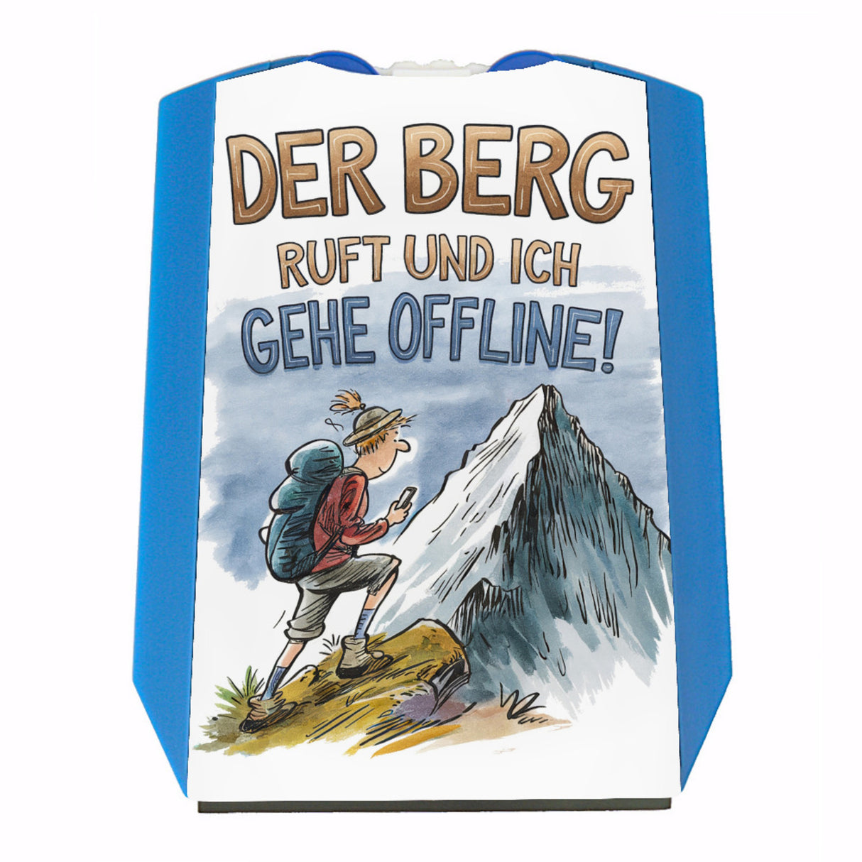 Der Berg ruft Parkscheibe Wanderer mit Rucksack