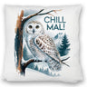 Chill mal Kissen Schneeeule auf Ast