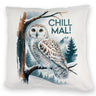 Chill mal Kissen Schneeeule auf Ast