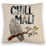 Entspannte Schneeeule Chill mal Kissen