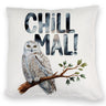 Entspannte Schneeeule Chill mal Kissen