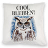 Schneeeule mit Sonnenbrille Cool bleiben Kissen