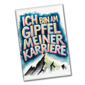 Gipfel meiner Karriere Souvenir Souvenir Magnet Geschäftsperson auf Berggipfel