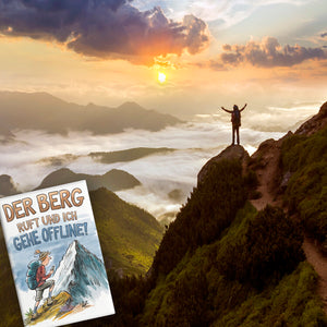 Der Berg ruft Souvenir Souvenir Magnet Wanderer mit Rucksack